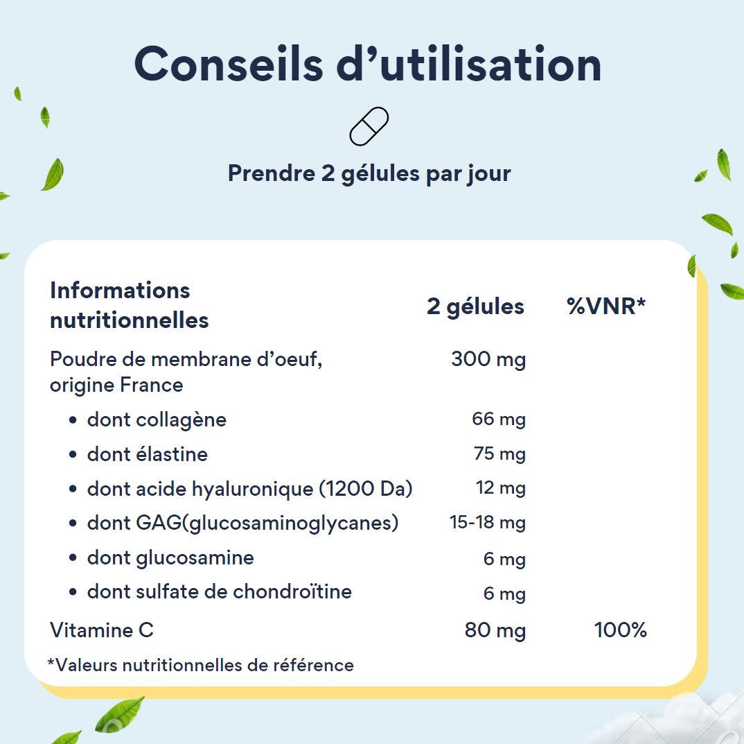 Collagène Végétarien Coquille d'Œuf